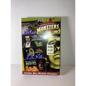 VTG 1997 Universal Studios Monsters Valentines Cards Qty 30  Horror NEW SEALED